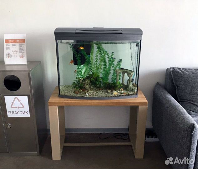 Тумба для аквариума из массива дерева Лофт