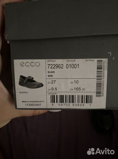 Новые Туфли ecco для девочки