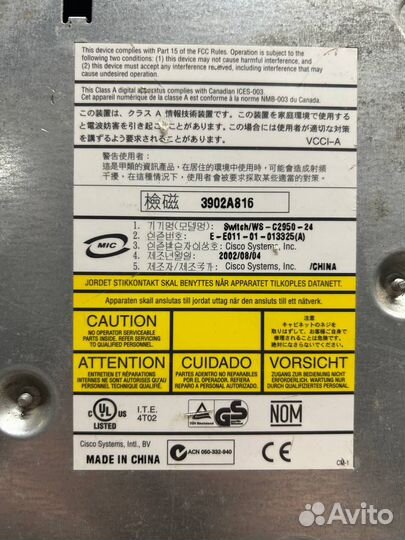 Коммутатор Cisco Switch/ws-c2950-24