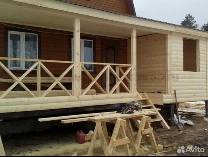 Пристройка к дому веранда терраса