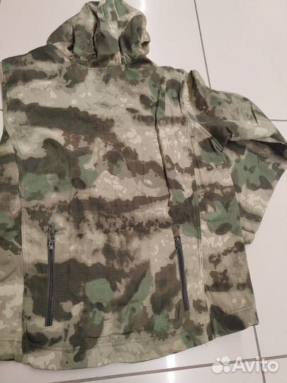 Демисезонная флисовая куртка рип стоп мох