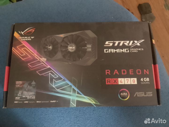 Видеокарта asus ROG strix RX470 4GB