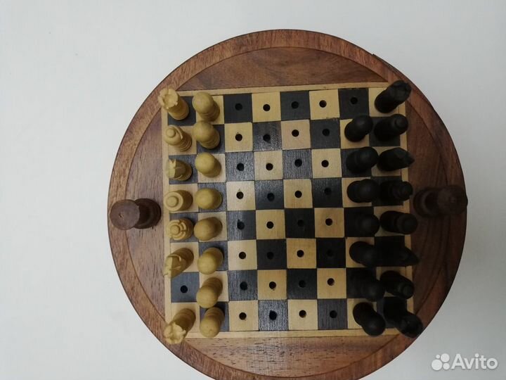 Шахматы дорожные Индия, дерево