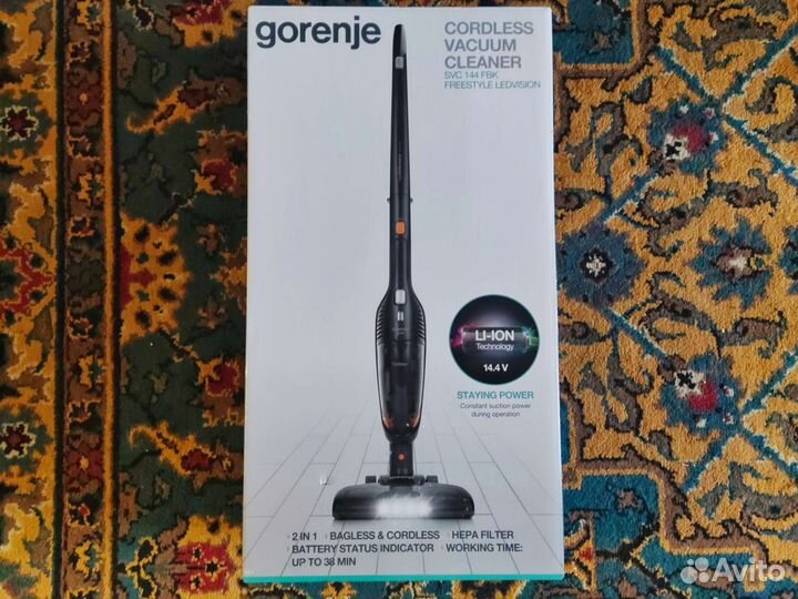 Новый вертикальный пылесос Gorenje SVC144FBK