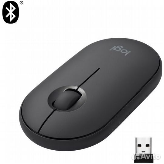 Мышь Logitech Wireless Pebble M350 graphite
