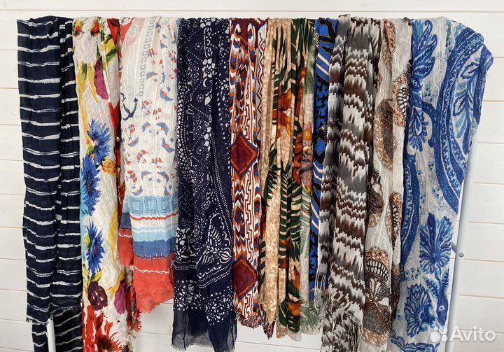 Палантины платки много Zara, Benetton