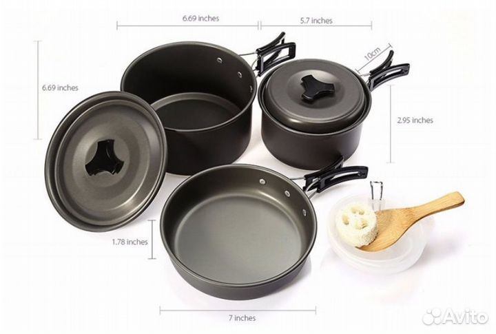 Набор туристической посуды Cooking Set SY-200