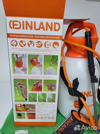 Опрыскиватель аккумуляторный finland 8л 1938