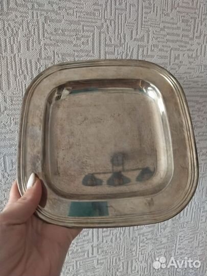 Поднос посеребряный винтаж