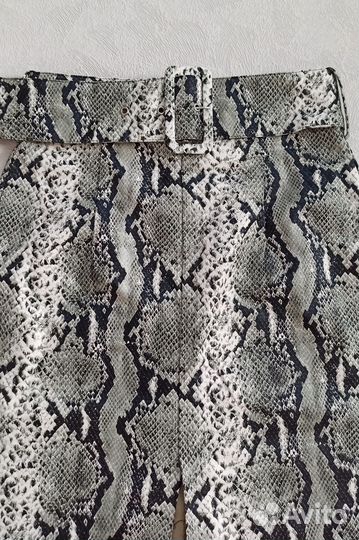 Юбка кожаная