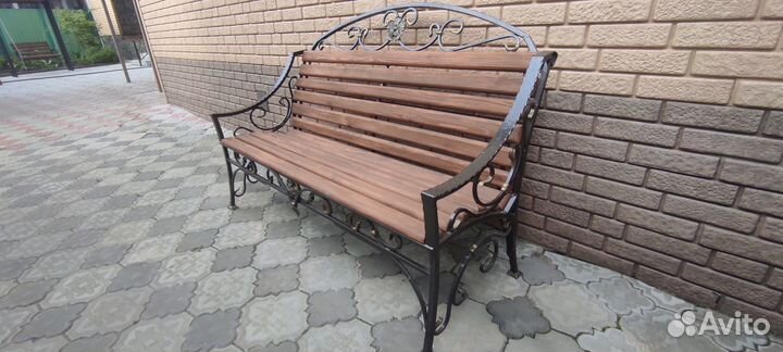 Лавка садовая кованная