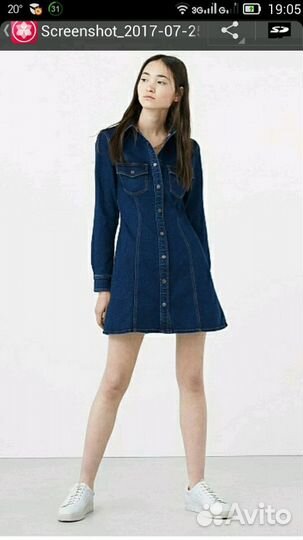 Джинсовое платье mango