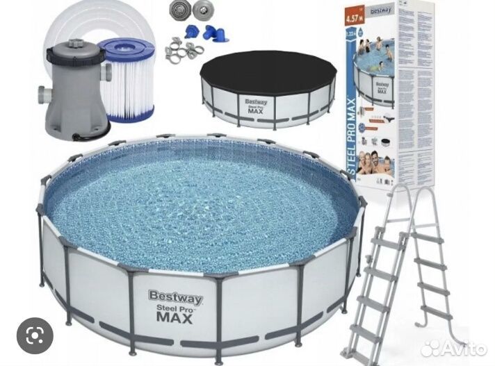 Каркасный бассейн 457х122 см (новый в упаковке)