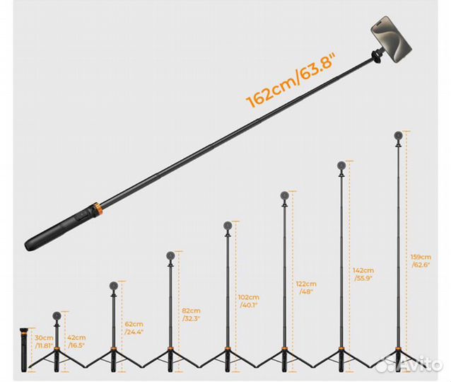 Штатив - монопод K&F Concept MS19 MagSafe