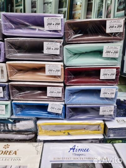 Простынь на резинке все размеры и цвета трикотаж