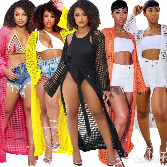 Новая туника (халат) из крупной сетки