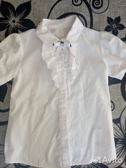 Блузка белая 128