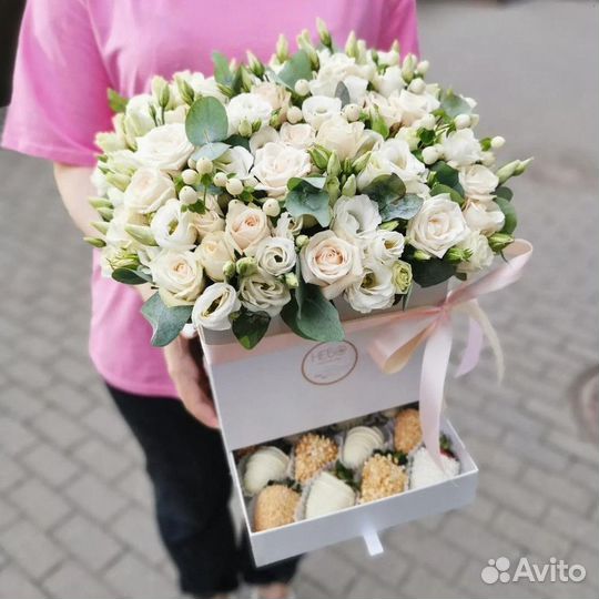 Клубника в шоколаде, Шкатулка с цветами