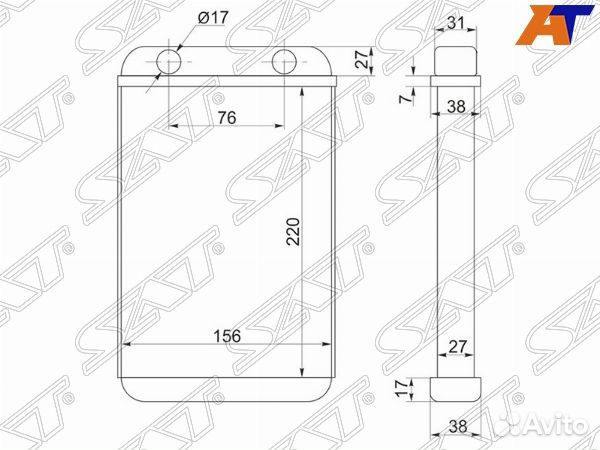 Радиатор отопителя салона toyota land cruiser prad