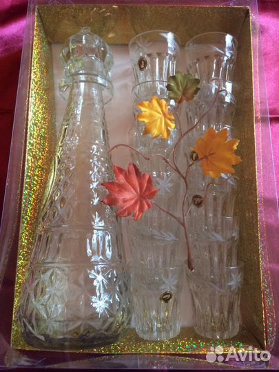 Отличный подарок хрустальный Графин и 12 стопок