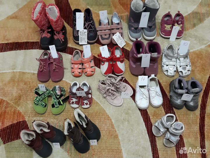Обувь для девочки разных размеров