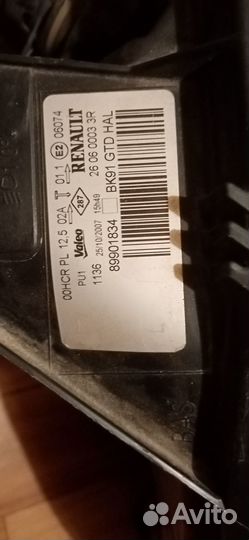 Фара левая Рено Лагуна 3 галоген дорейсталинг