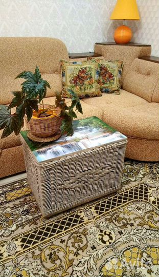 Сундук плетеный для дома и дачи