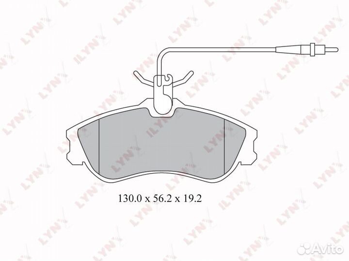 Колодки тормозные передние citroen Berlingo(MF) 1.1-2.0D 96 / Xsara 1.4-2.0 97-05 peugeot 306 1.1