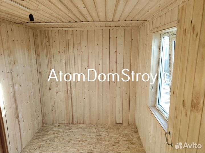 Вагончик бытовка строительная с установкой