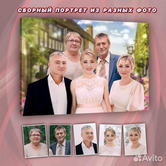 Портрет, картина по фото на холсте Ростов-на-Дону