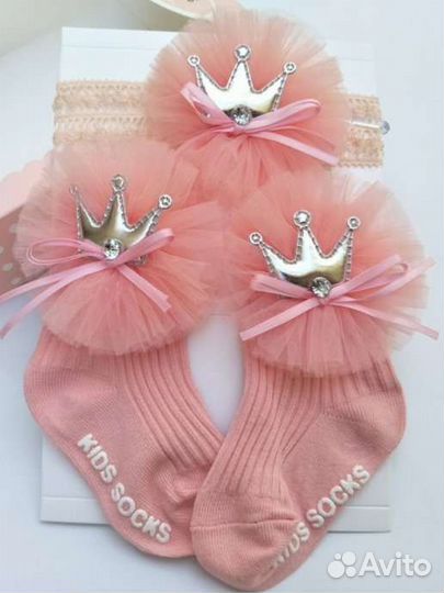 Комплект носочки и повязка