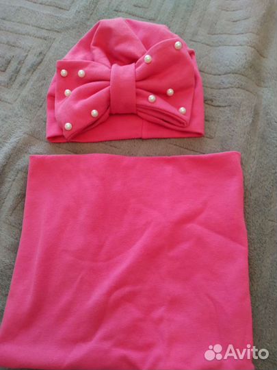 Новые Шапка + снуд весна/осень р 48-50