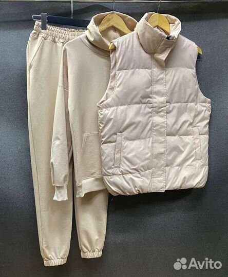Спортивный костюм 3в1 штаны худи жилетка новый