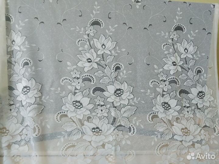 Тюль с подгибом