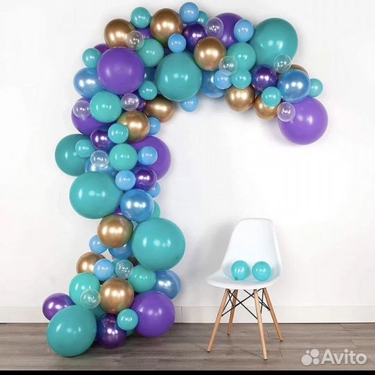 Плакат и шарики на день рождения