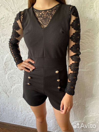 Комбинезон черный и боди