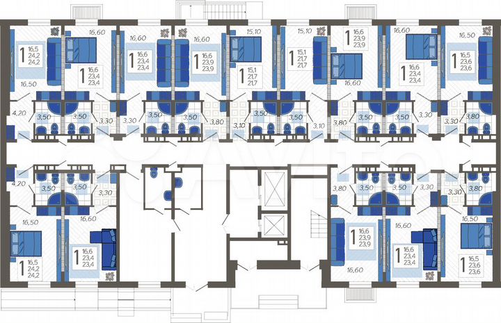 Апартаменты-студия, 23,9 м², 1/12 эт.