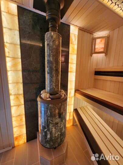 Отделка бань саун парных монтаж каминов