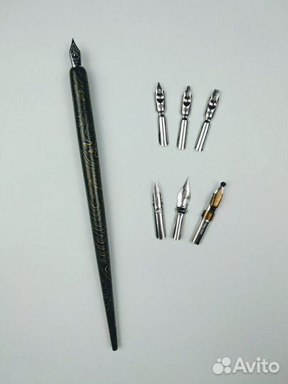 Набор для каллиграфии прямой держатель и перья