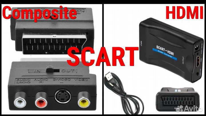 Видео переходник hdmi, DVI, VGA, DP, scart, SVideo