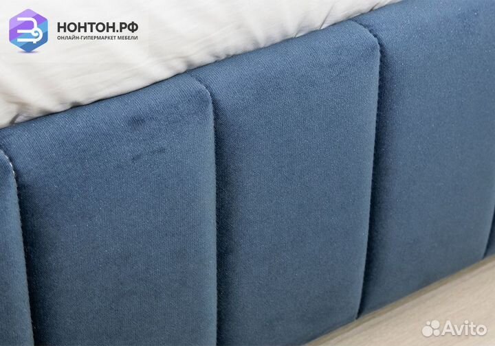 Кровать Милана синяя