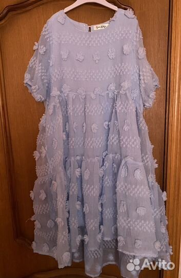 Нежно-голубое платье 44-46