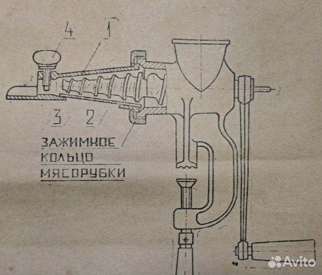 Соковыжималка ручная насадка для мясорубки СССР