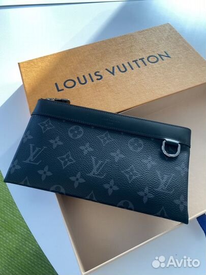 Оригинал мужской кошелек из кожи Louis Vuitton