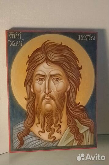 Икона рукописная св Иоанн Предтеча