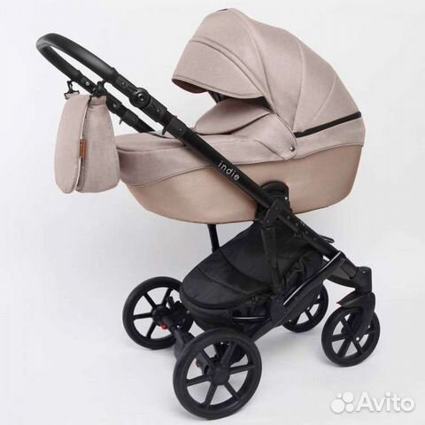 Коляска 2 в 1 peppy indie eco metallic beige