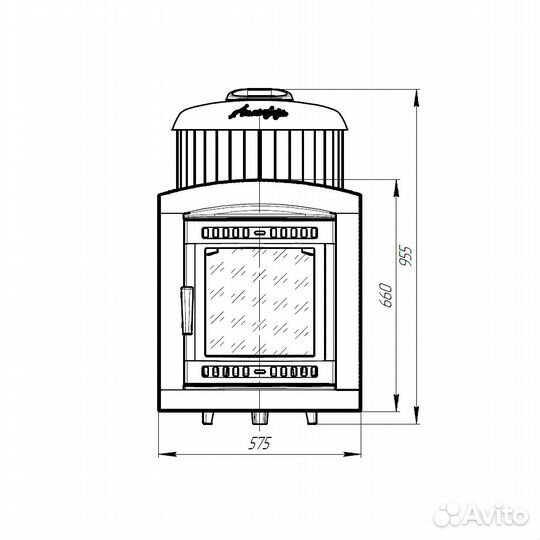 Печь Для Бани «Атмосфера L» ламели «Пироксенит» на