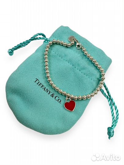 Серебряный браслет Tiffany & Co Heart Bracelet