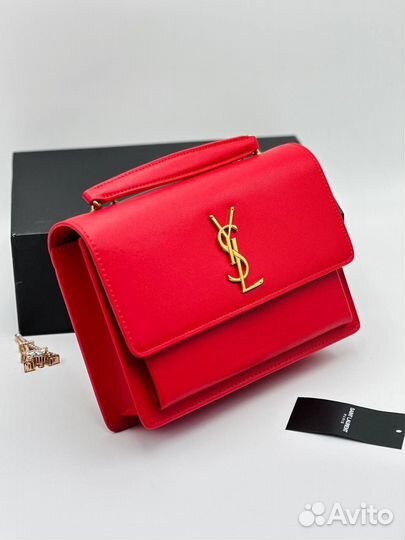 Сумка натуральная кожа saint laurent