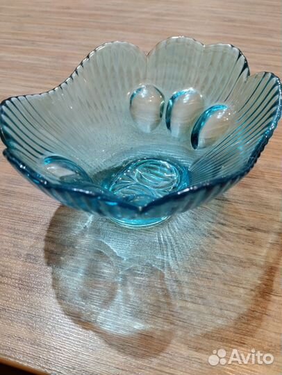 Конфетница СССР цветное стекло